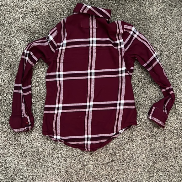 Justice plaid button down size 10 - Picture 5 of 6